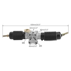 420mm 16.5″ Front Steering + Gear Shaft Rack Pinion Tie Rod End DIY Mower UTV