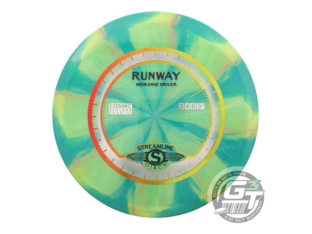 USED Streamline Discs Cosmic Neutron Runway 167g Green-Yellow Midrange Golf Disc