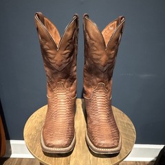 Dan Post Ka Python Print Leather Brown Western Cowboy Boots Men’s US 10.5 D