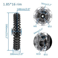 Front 70/100-19 Rear 90/100-16 Tire Rim Wheel Pit Bike CRF 125cc/150cc/200/250c