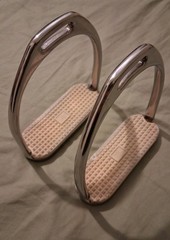Fillis Metal English Stirrup Irons 4.75 inches – Silver Color w/ White Treads