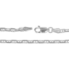 Sterling Silver 925 Anchor Chain Necklace 2.7mm 60cm