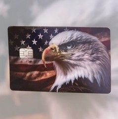 Eagle USA FLAG Patriotic Credit Debit Card Skin Cover Sticker 1PC