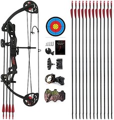 Youth Compound Bow Archery Set, 19”-28” Length, 15-29 lbs
