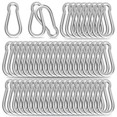 Carabiner, Heavy Duty Galvanized Steel Spring Snap Hook Carabiner Clips with …