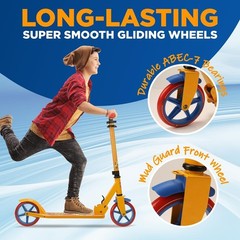 Jovial Lightweight & Foldable Kick Scooter – Adjustable Scooter (Emoji World)