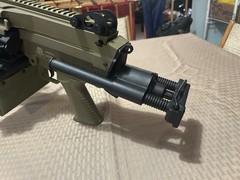 Cybergun x FN M249 MINIMI «Featherweight» Airsoft Machine Gun W/ A&K 1500rd Box