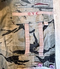 Mens Fort Bragg Shorts By Dye Precision, Olive/Black Camo, RipStop Cotton Sz 28