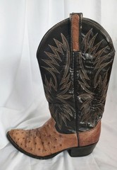 Vintage Dan Post Full Quill Ostrich Cowboy Western Boots Men’s Size 10D