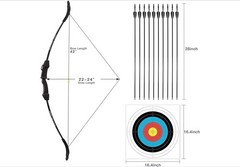 LWANO Bow and Arrow Set for Kids Archery Complete Beginner Training Kit NIB