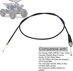 51Inch Throttle Cable: Compatible with 50Cc, 80Cc, 90Cc, 110Cc 125Cc 140Cc 150Cc