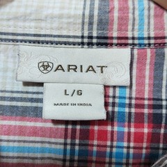 Ariat Womens Plaid Western Snap Shirt Embroidered Yoke Red Blue Cotton Large