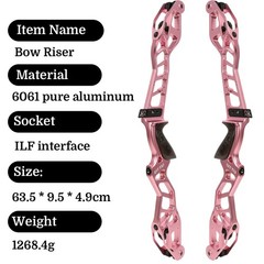 Aluminum Alloy Bow Riser CNC ILF Takedown Recurve Bow Handle 23″/25″ RH Hunting