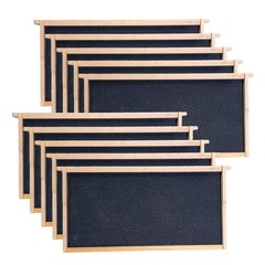 Deep Brood Beehive Frames with Wax Foundation,10 Pack Honey Bee Frames with 100%