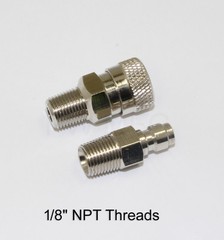 P&W High Pressure Quick Disconnect Set 1/8″ NPT Male Threads Open Flow 3001