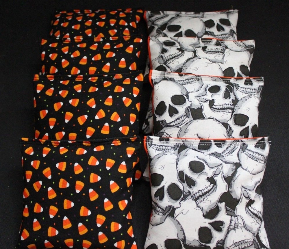Skulls and Candy Corn 8 ACA Regulation Cornhole Halloween party bags
