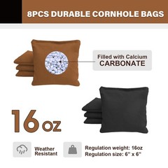 Cornhole Boards Set Regulation Size 4×2/3x2ft 2 Boards 8 Bean Bags Outdoor Game