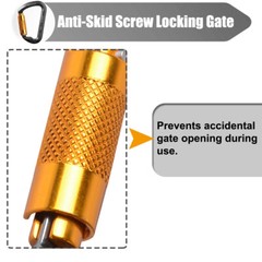 30KN Heavy Duty Auto Locking Climbing Carabiner Aluminum D Ring Clips Twist Lock
