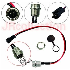 3 Pin 2 Prong 2 Wire (Mini) Hoverboard Charging Port for Scooter Charger Cable