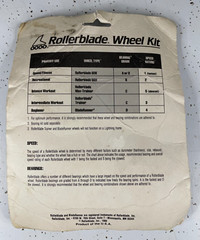 Vintage 1988 Rollerblade Inc Replacement Wheel Kit Black Kryptonics
