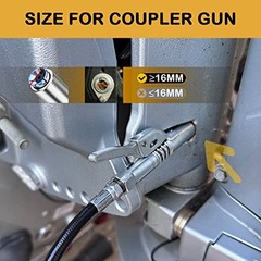 Grease Gun Coupler, Strong Lock on Grease Couplers, 12000 PSI High 1 PC