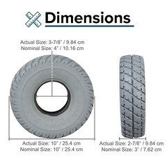 3.00-4 Pneumatic Mobility Tire with Durotrap Tread for Pride Victory 10 Scooter
