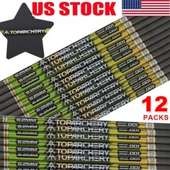 12PACK DIY 33″ Pure Carbon Arrow SP300-600 Shaft ID 6.2mm Hunting Arrow Shafts
