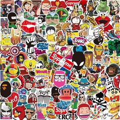 200 Stickers Skateboard Vinyl Laptop Luggage Decals Dope Sticker Random Bottle