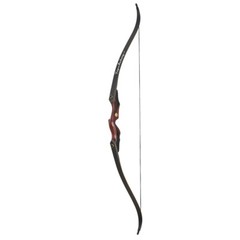 60″ Takedown Recurve Bow Left Hand 25-50lbs Wooden Riser Bow Outdoor Shooting