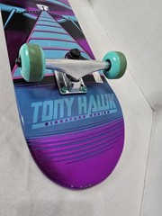 ​Tony Hawk Signature Series UFO Metallic Skateboard 31 In Complete Beginner VG
