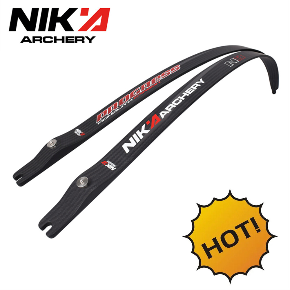 NIKA N3 22-50lbs 68″ Recurve Bow Limbs Carbon Fiber Limb 55% Carbonfibre Content