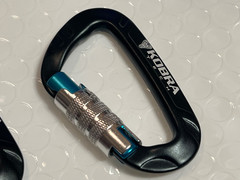 2 Kobra Tech Aluminum Carabiner 3″ D Shape, Loading Capacity 12 KN (2698 lb.)