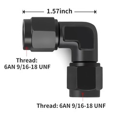 6AN Female to 6AN Female 90 Degree Swivel Coupler 6AN-90Degree-2Pcs Normal