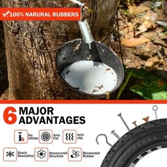 60/70-6.5 Scooter Tire,10×2.50 Solid Rubber Tire 10 inch Scooter Tires Replac…