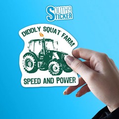 3pc Diddly Squat Farm Tractor Stickers, 3 Inch Vinyl Decal