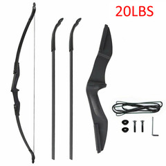 20-40lb 57″inch Archery Takedown Recurve Bow Set Right Left Hand Practice Target