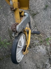 Vintage Yellow Honda Kick N Go Scooter Made in Japan 1970s
