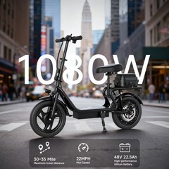 14inch Electric Scooter for Adults with Seat Range 50Miles, Foldable E-Scooter