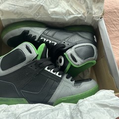 Osiris NYC 83 Men’s Skate Shoes, Black/Charcoal/Green, Size 13
