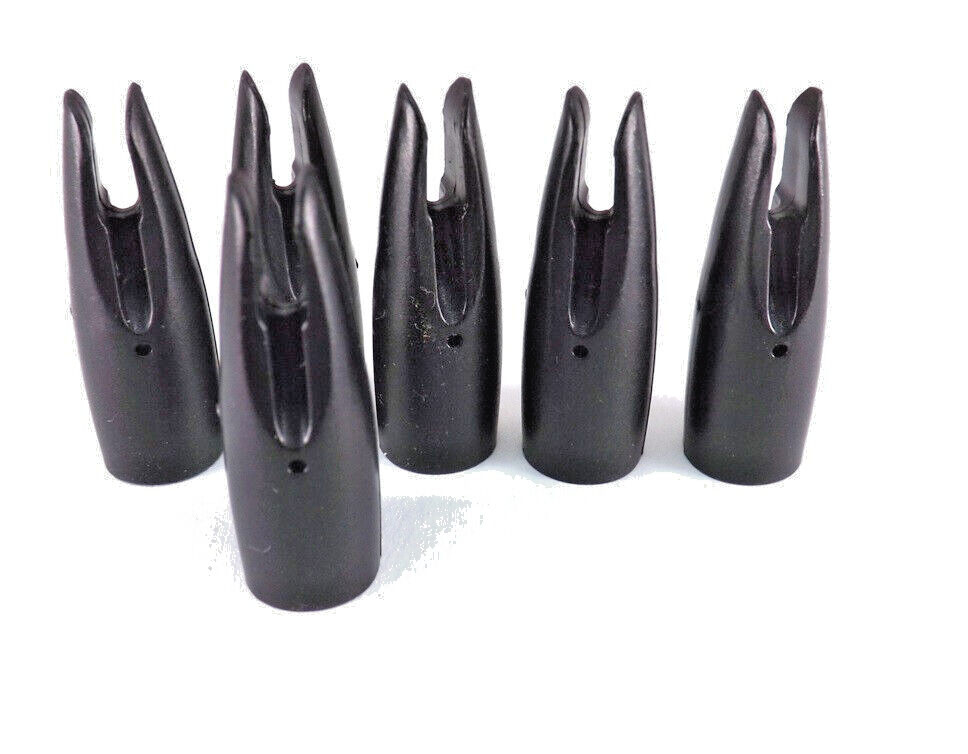 TSA Tonys Archery Glue On Nocks Black Fits 5/16-11/32 08BKARN24