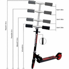 Kick Scooter for Kids 2 Wheels Glider with Kick n Go Folding Adjustable Height
