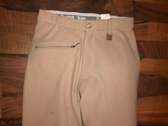 WOMENS DEVON AIRE TAN RIBBED 24 L CONCOUR ELITE BREECHES ZIP FRONT