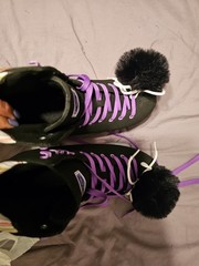 Epic Skates Trailblazer Black/Purple Lace-Up Quad Roller Skates Women’s Size 7