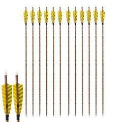 Camo Carbon Arrow 30 Inch Practice Hunting Arrow Spine 500 with 4 Inch Turkey…