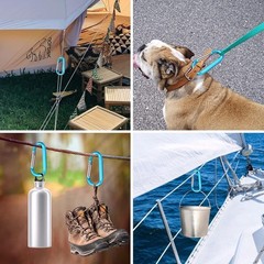 Multi-Purpose Aluminum Carabiner Keychain Clips – 6 PCS for Outdoor Use
