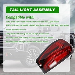 LED Tail Light Assembly Compatible with 2019-2024 Left Driver Side LED Type
