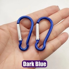 10 PCS Aluminum Carabiner D Shape Spring Clip Snap Key Hook Keychain Buckle