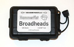 6 Pack Broadheads 125 Grain 3 Blade Fixed Hunting Crossbow Compound w/ Case