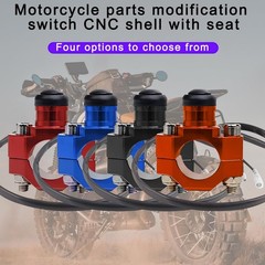 Bittwee CNC Universal Motorcycle Engine Stop Start Kill Switch Button, Motorbike