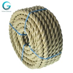 3/4 Inch × 50 Feet Manila Rope 3 Strand Twisted PP Wear Resistant Rope